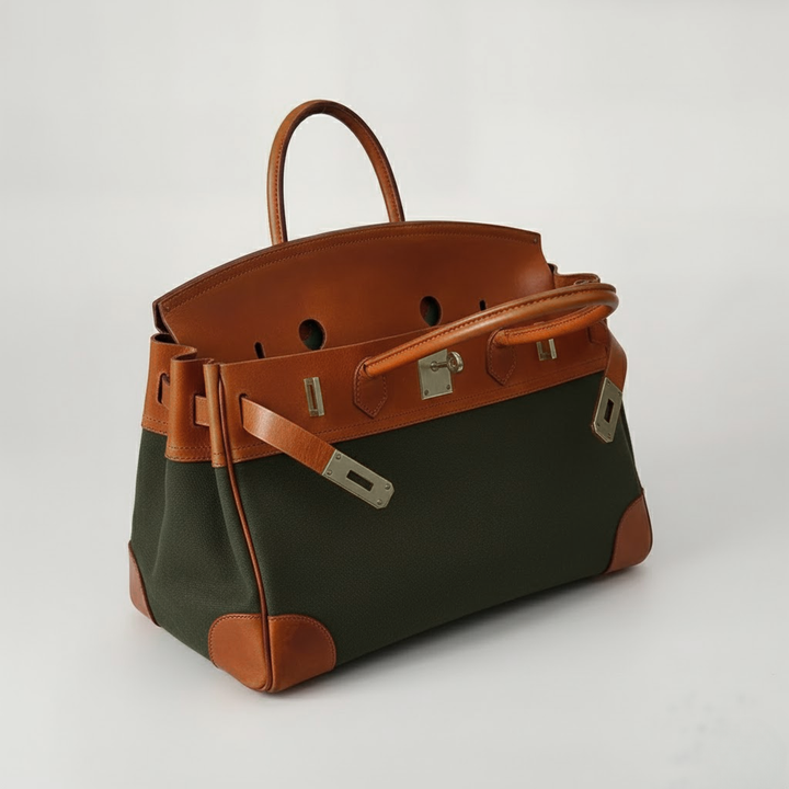 Sac toile cuir vintage Gabriella 24H