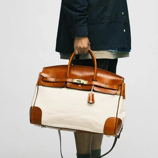 Sac toile cuir vintage Gabriella 24H