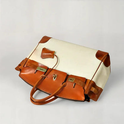 Sac toile cuir vintage Gabriella 24H