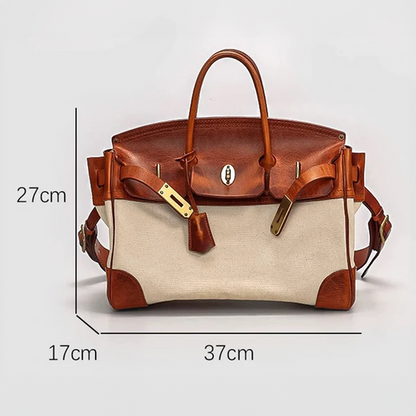 Sac toile cuir vintage Gabriella 24H