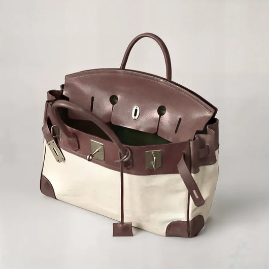 Sac toile cuir vintage Gabriella 24H