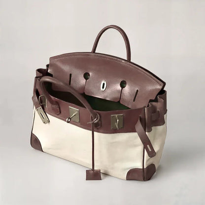 Sac toile cuir vintage Gabriella 24H