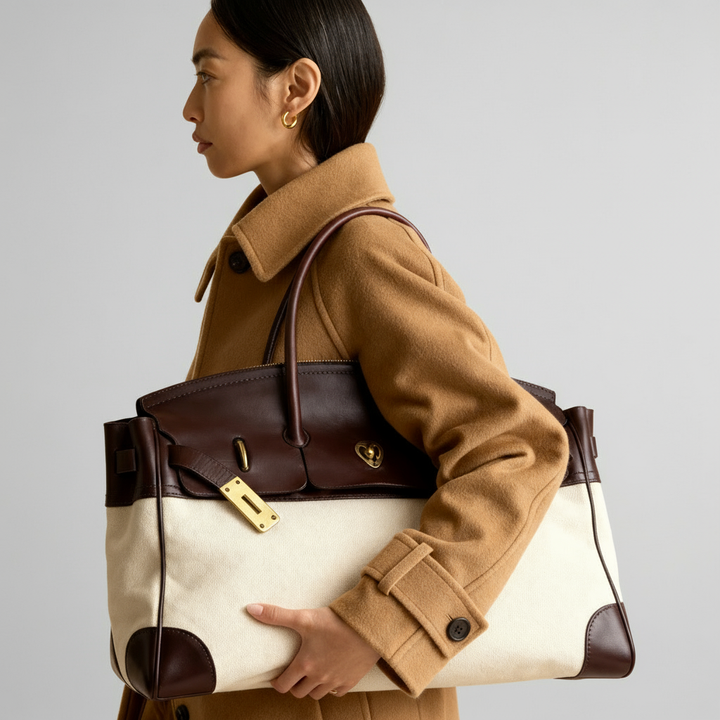 Sac toile cuir vintage Gabriella 24H